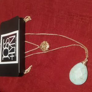 Gold layered pendant necklace.22 +28 +3 long